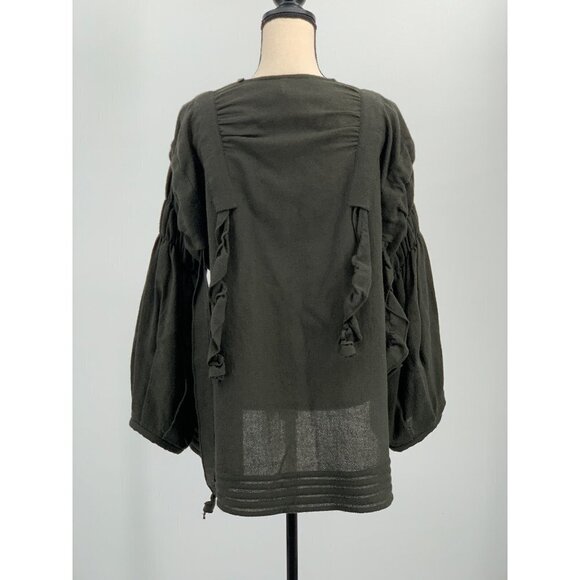 Renli Su 100% Wool Sweater Size SX Green - Picture 5 of 14